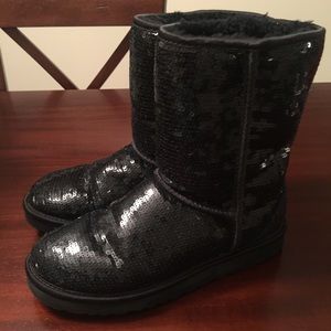 Uggs - Black Sequin Boots.